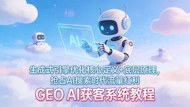 <span style='color:#078a00'>GEO AI获客系统教程：生成式引擎优化核心定义+底层原理，抢占AI搜索时代流量红利</span>
