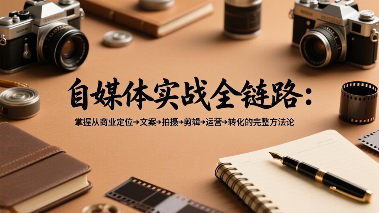 <span style='color:#078a00'>自媒体实战全链路:掌握从商业定位→文案→拍摄→剪辑→运营→转化的完整方法论</span>