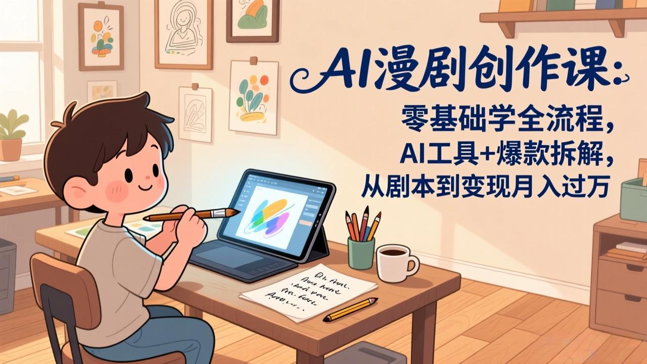 <span style='color:#a100e0'>AI漫剧创作课:零基础学全流程,AI工具+爆款拆解,从剧本到变现月入过万</span>