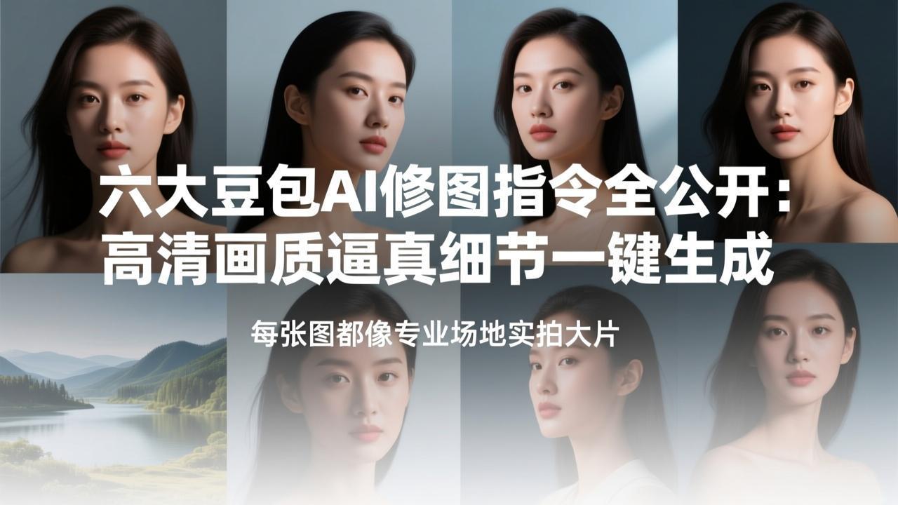 <span style='color:#a100e0'>六大豆包AI修图指令全公开:高清画质逼真细节一键生成,每张图都像专业场地实拍大片</span>