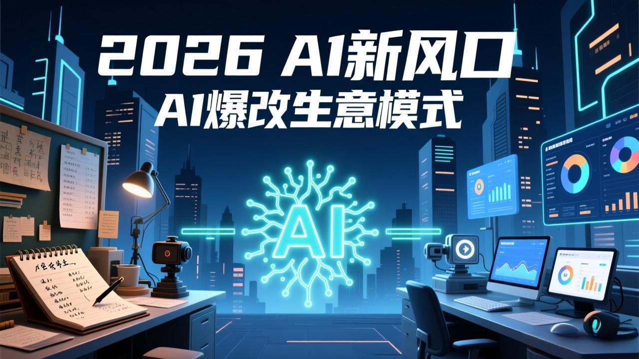 <span style='color:#a100e0'>2026年AI创富新风口,用人工智能爆改你的生意模式,从短视频到直播全面降本增效抢占先机</span>