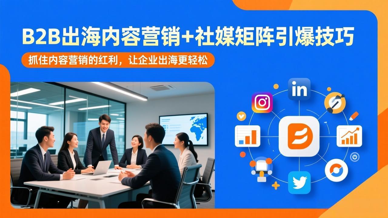 <span style='color:#001aff'>B2B出海内容营销+社媒矩阵引爆技巧:抓住内容营销的红利,让企业出海更轻松</span>