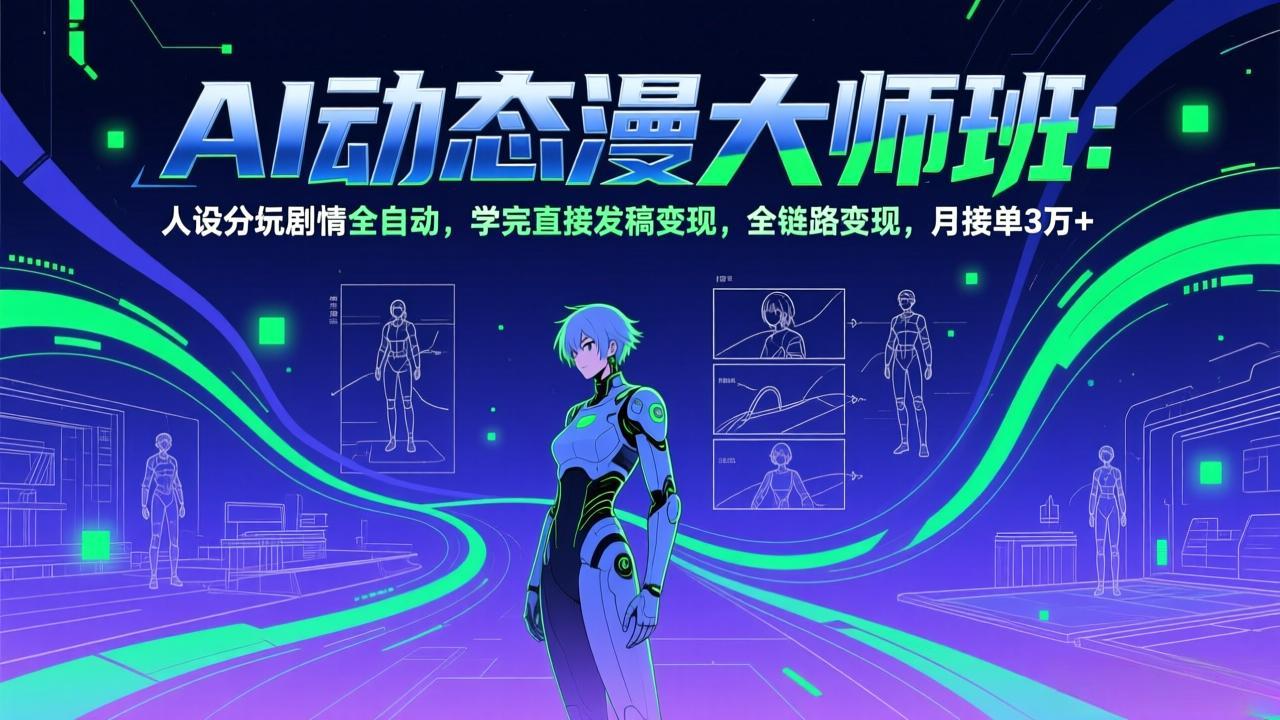 <span style='color:#a100e0'>AI动态漫剧大师班：人设分镜剧情全自动，学完直接发稿变现，全链路变现，月接单3万</span>