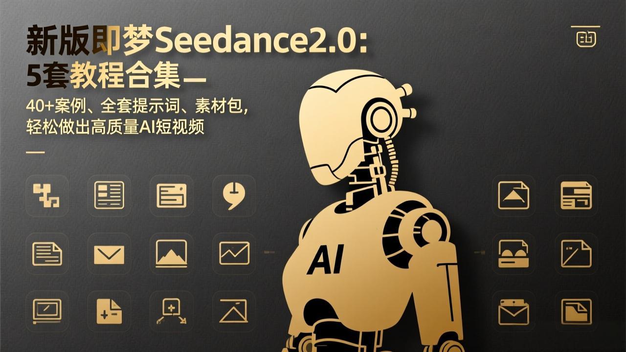 <span style='color:#ff0000'>新版即梦Seedance2.0：5套教程合集，40+案例、全套提示词、素材包，轻松做出高质量AI短视频</span>