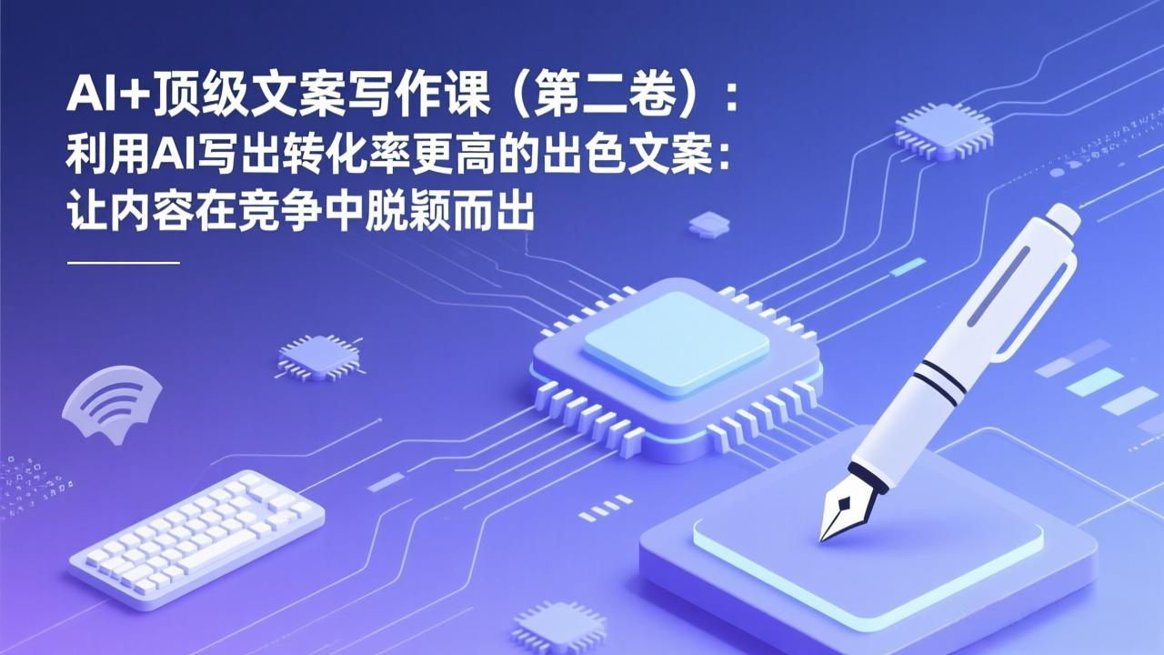 <span style='color:#001aff'>AI+顶级文案写作课（第二卷）：利用AI写出转化率更高的出色文案：让内容在竞争中脱颖而出</span>