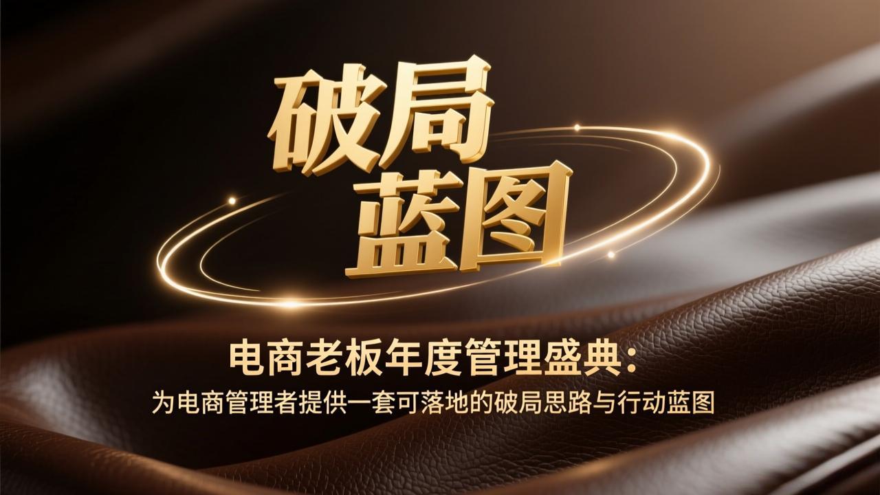 <span style='color:#078a00'>电商老板年度管理盛典：为电商管理者提供一套可落地的破局思路与行动蓝图</span>