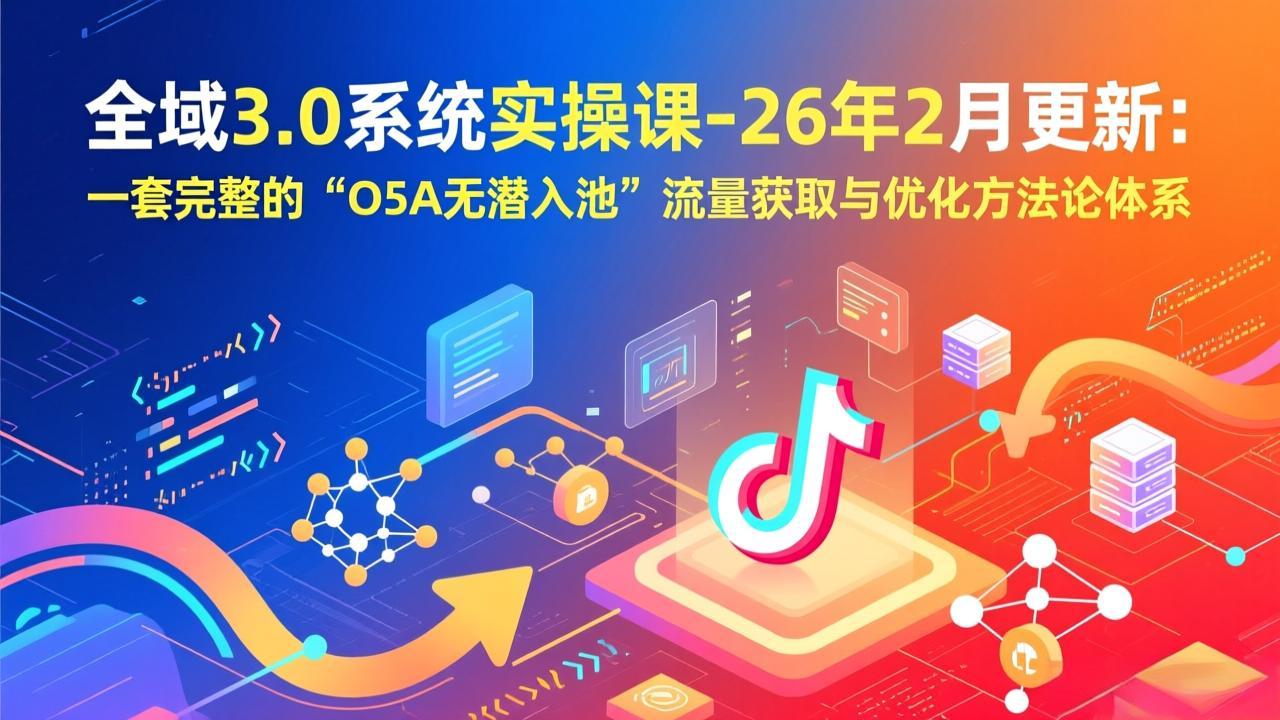 <span style='color:#001aff'>全域3.0系统实操课-26年2月更新：一套完整的“O5A无潜入池”流量获取与优化方法论体系</span>