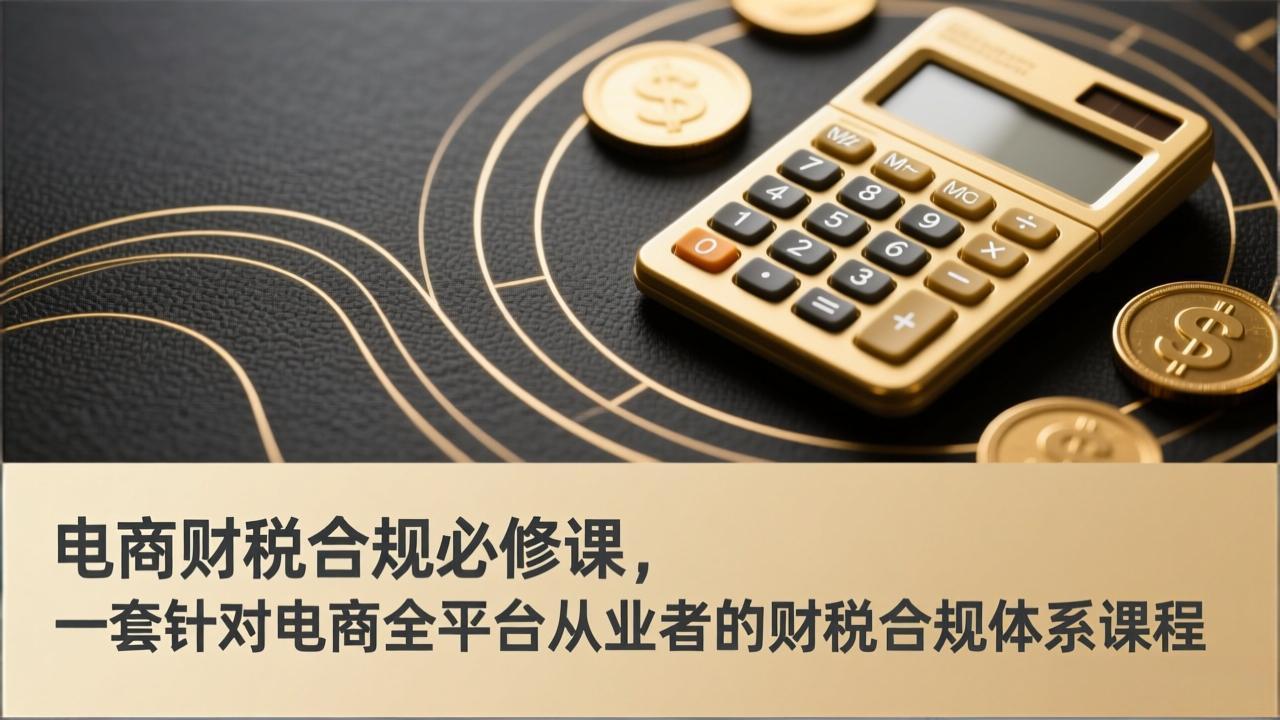 <span style='color:#a100e0'>电商财税合规必修课,是一套针对电商全平台从业者的财税合规体系课程</span>