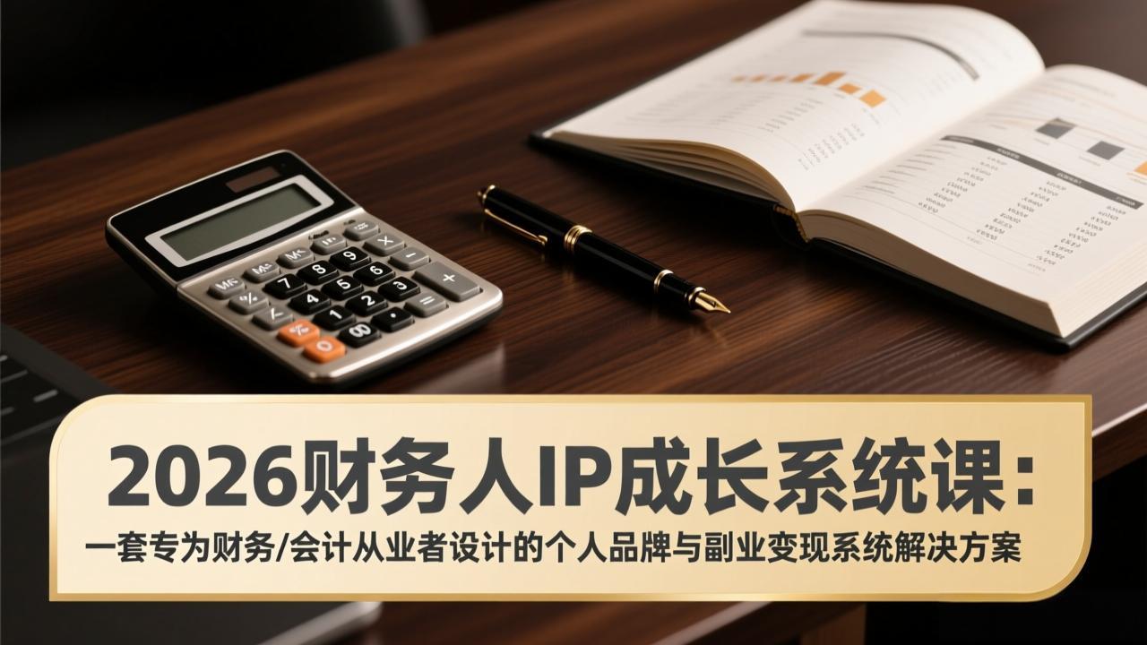 <span style='color:#ff0000'>2026财务人IP成长系统课:一套专为财务/会计从业者设计的个人品牌与副业变现系统解决方案</span>