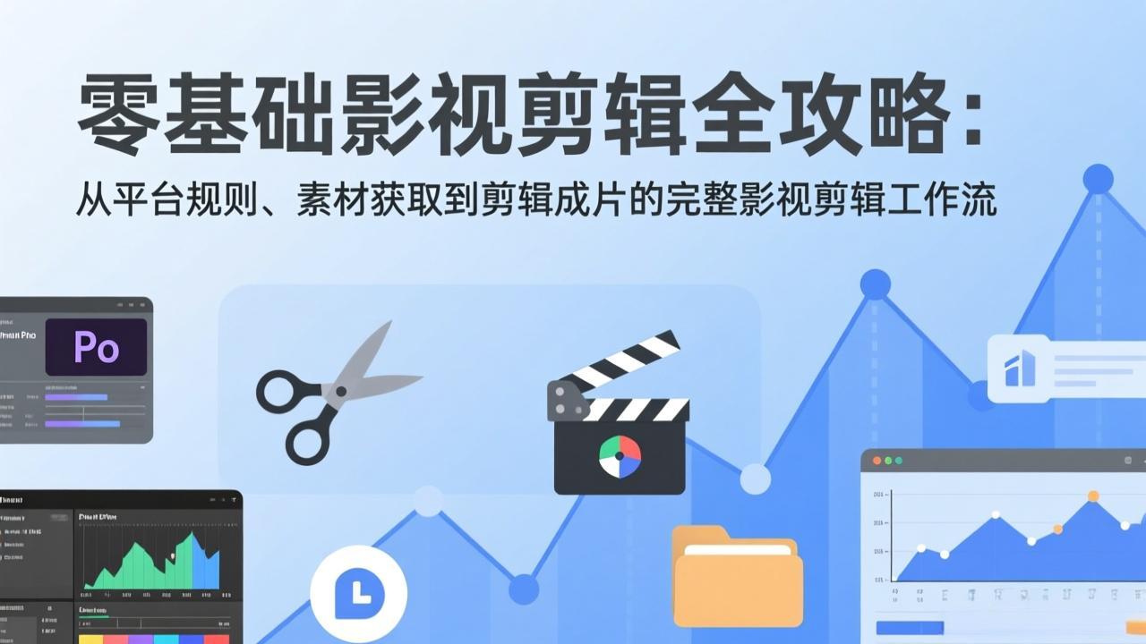 <span style='color:#001aff'>零基础影视剪辑全攻略:从平台规则、素材获取到剪辑成片的完整影视剪辑工作流</span>
