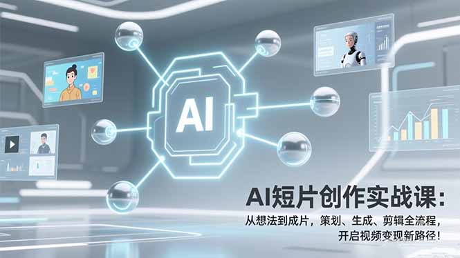 <span style='color:#ff0000'>AI短片创作实战课:从想法到成片,策划、生成、剪辑全流程,开启视频变现新路径</span>