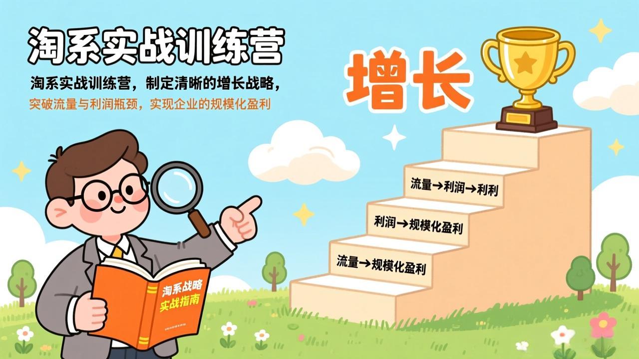 <span style='color:#bd7800'>淘系实战训练营(更新),制定清晰的增长战略,突破流量与利润瓶颈,实现企业的规模化盈利</span>
