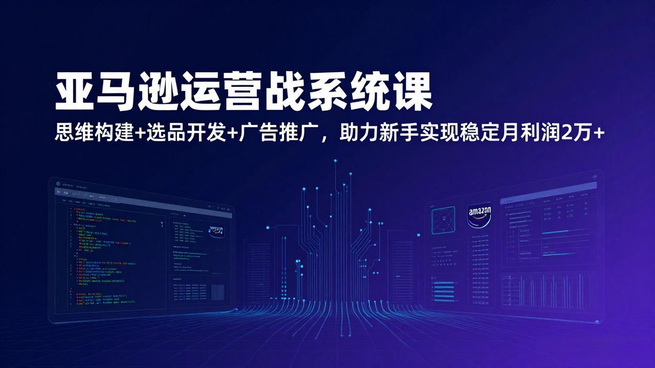 <span style='color:#001aff'>亚马逊运营实战系统课,思维构建+选品开发+广告推广,助力新手实现稳定月利润2万+(更新</span>