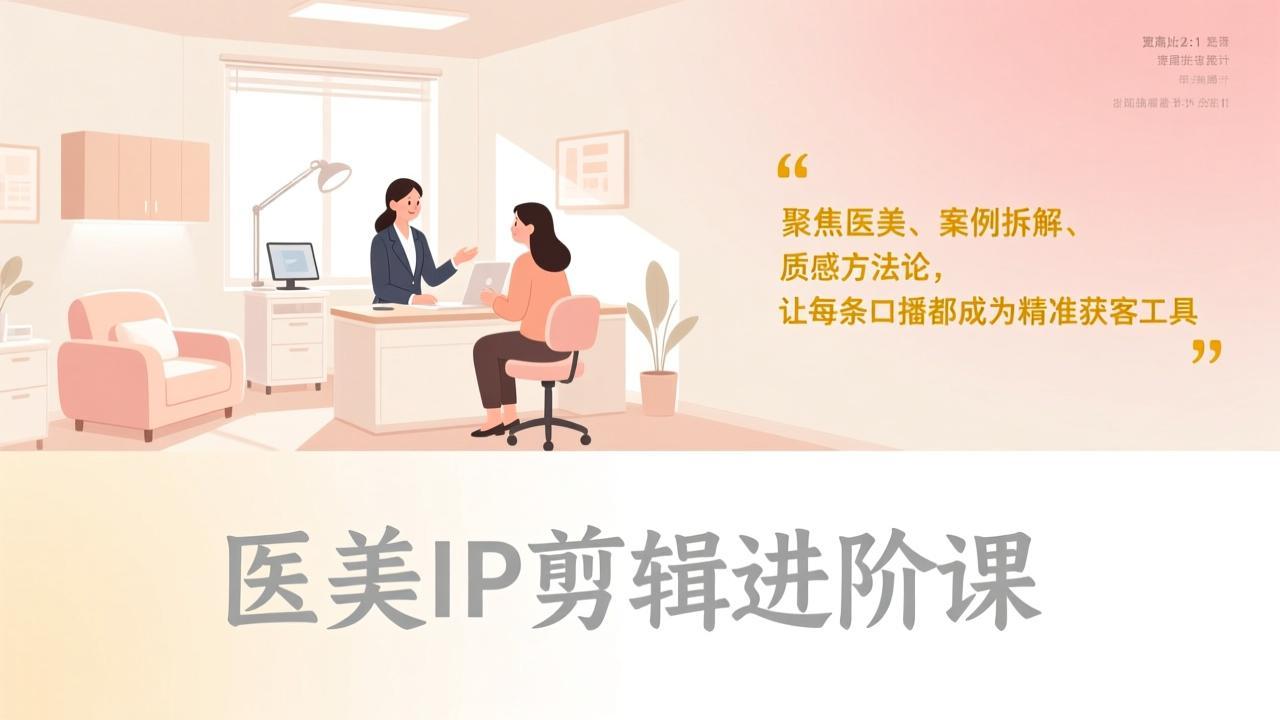 <span style='color:#001aff'>医美IP剪辑进阶课,聚焦医美、案例拆解、质感方法论,让每条口播都成为精准获客工具</span>