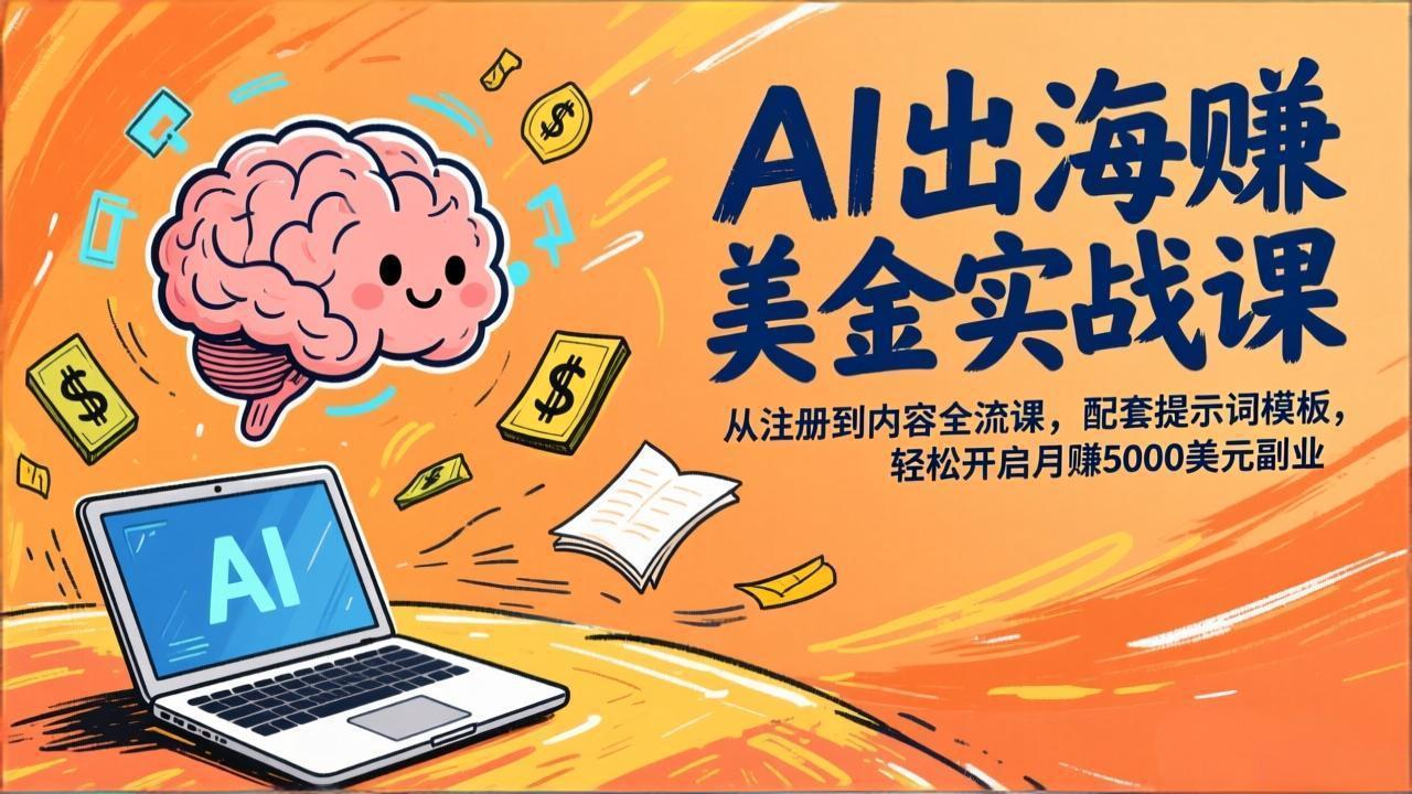 <span style='color:#bd7800'>AI出海赚美金实战课,从注册到内容全流程,配套提示词模板,轻松开启月赚5000美元副业</span>
