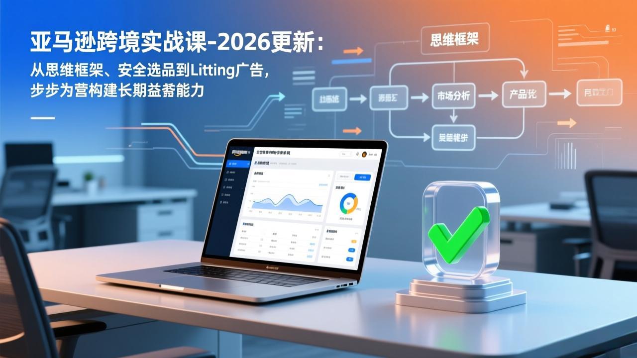 <span style='color:#ff0000'>亚马逊跨境实战课-2026更新:从思维框架、安全选品到Listing广告,步步为营构建长期盈利能力</span>