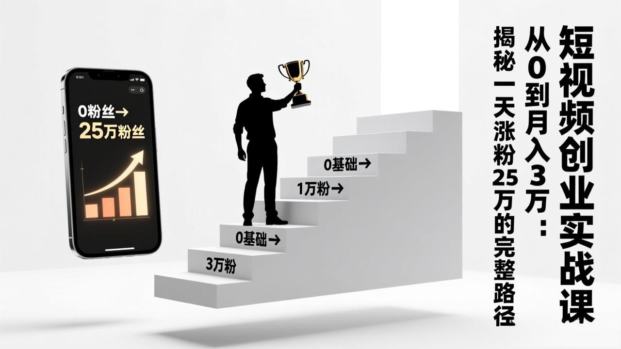 <span style='color:#001aff'>短视频创业实战课：从0到月入3万：揭秘一天涨粉25万的完整路径</span>