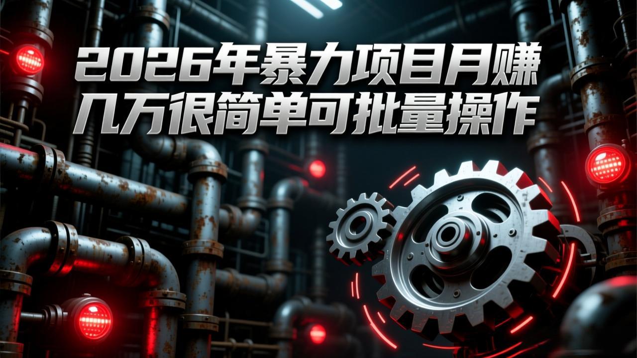 <span style='color:#a100e0'>2026年暴力项目月赚几万很简单可批量操作，成本低，利润大</span>