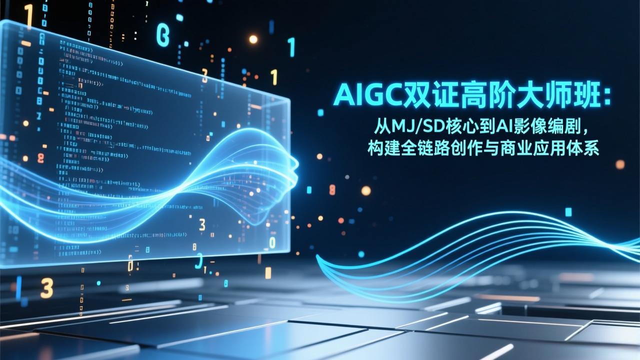 <span style='color:#bd7800'>AIGC双证高阶大师班：从MJ/SD核心到AI影像编剧，构建全链路创作与商业应用体系</span>
