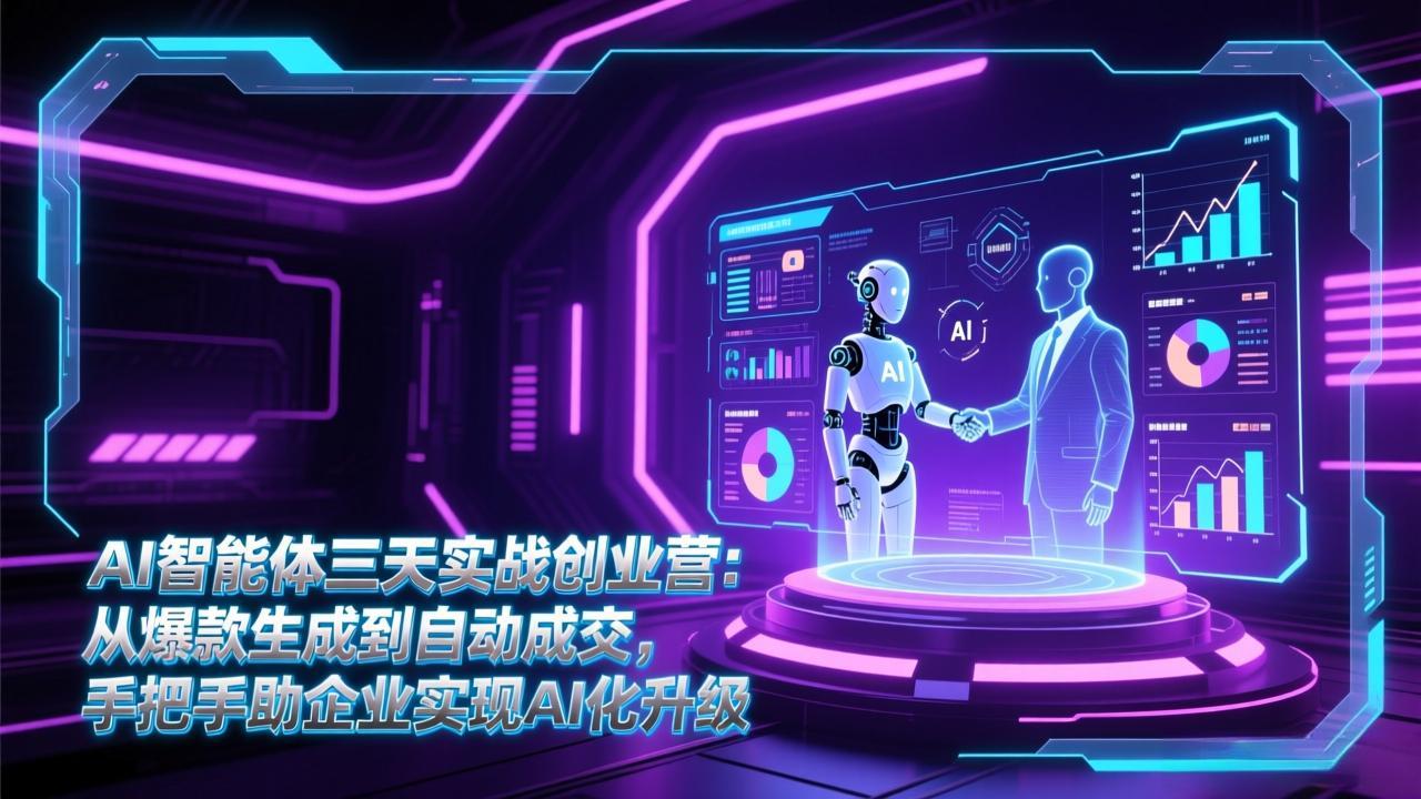 <span style='color:#bd7800'>AI智能体三天实战创业营：从爆款生成到自动成交，手把手助企业实现AI化升级</span>