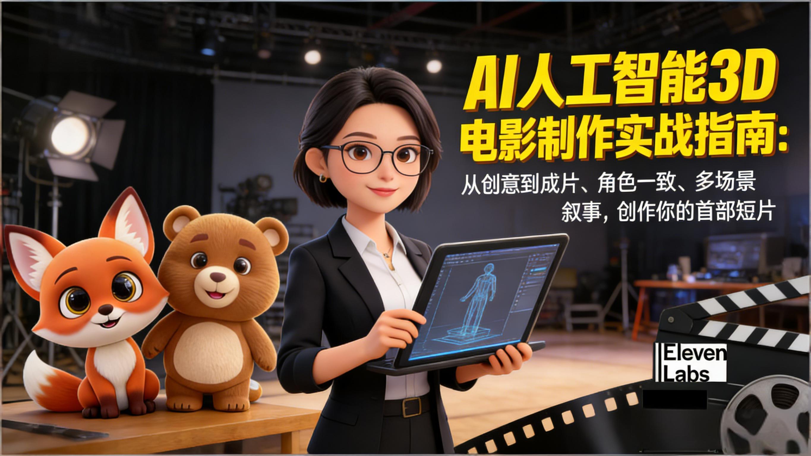 <span style='color:#a100e0'>AI人工智能3D电影制作实战指南：从创意到成片、角色一致、多场景叙事，创作你的首部短片</span>