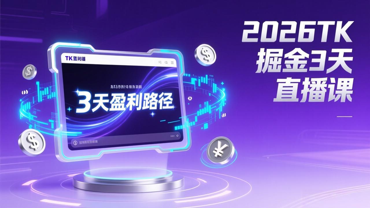 <span style='color:#078a00'>2026TK掘金直播课，起号涨粉+直播带货+商单变现+3天打通盈利路径，月入过万美金</span>