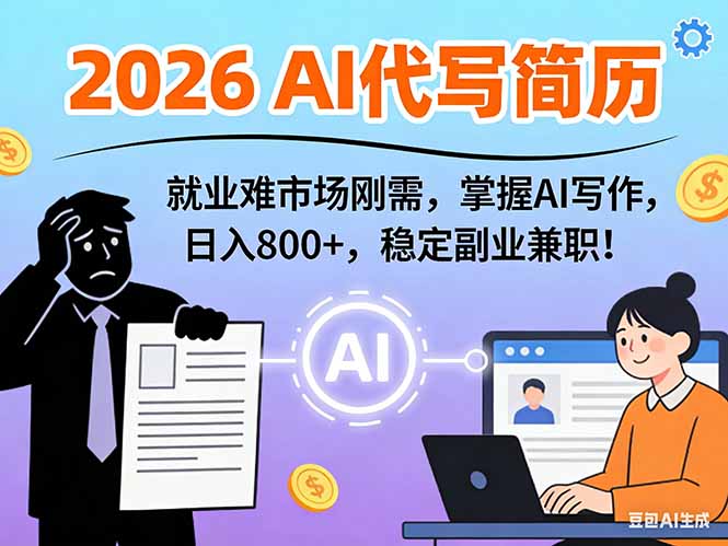 <span style='color:#bd7800'>AI代写简历，超暴利，用万能模板月入1-3万实战教程，2026年市场刚需</span>
