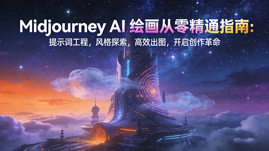<span style='color:#ff0000'>Midjourney AI绘画从零精通指南：提示词工程，风格探索，高效出图，开启创作革命</span>
