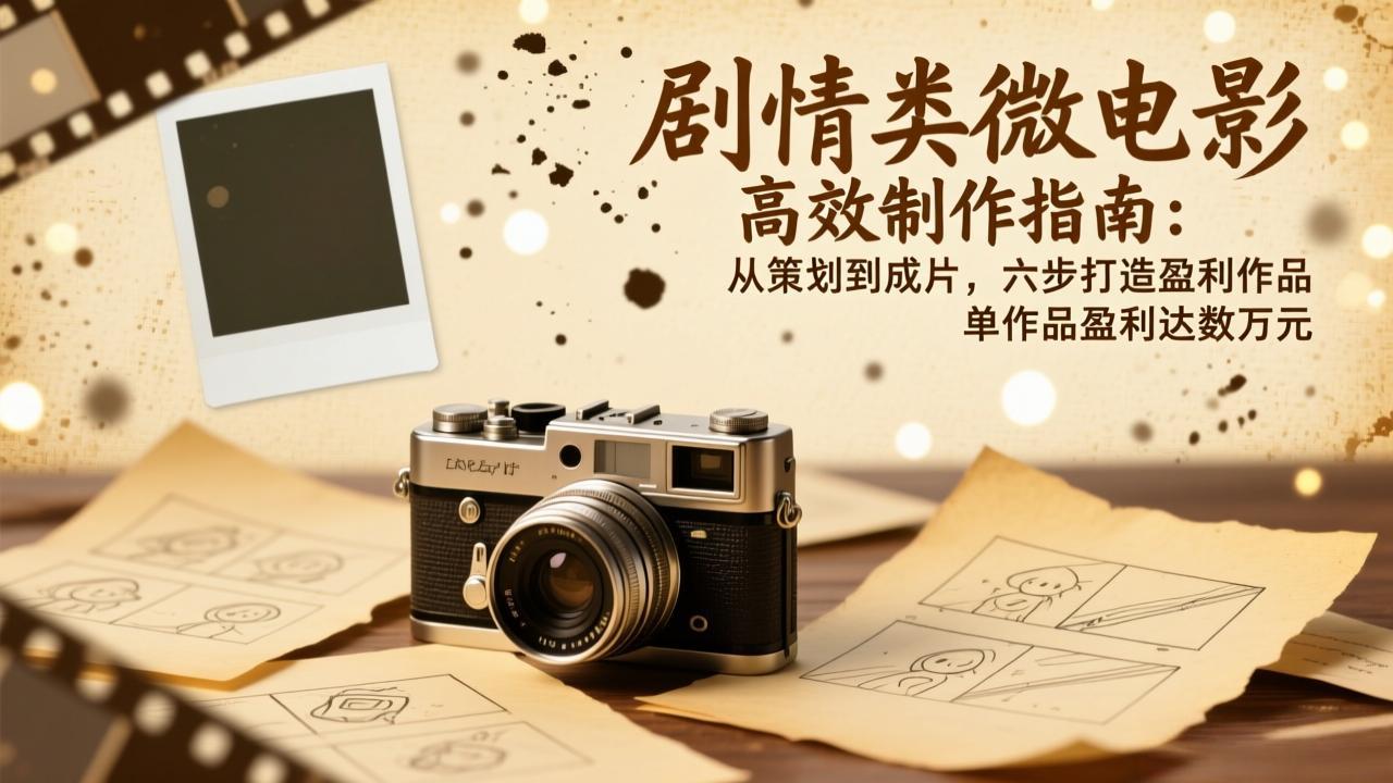 <span style='color:#a100e0'>剧情类微电影高效制作指南：从策划到成片，六步打造盈利作品，单作品盈利达数万元</span>