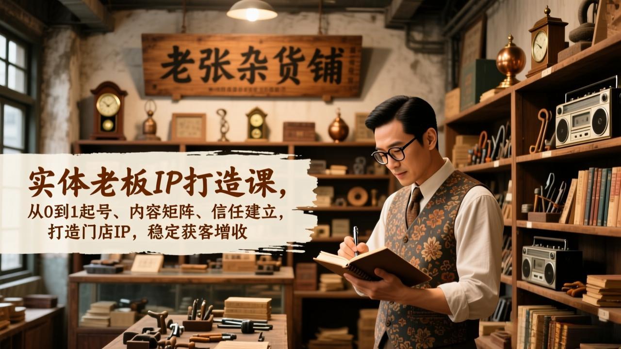 <span style='color:#ff0000'>实体老板IP打造课，从0到1起号、内容矩阵、信任建立，打造门店IP，稳定获客增收</span>