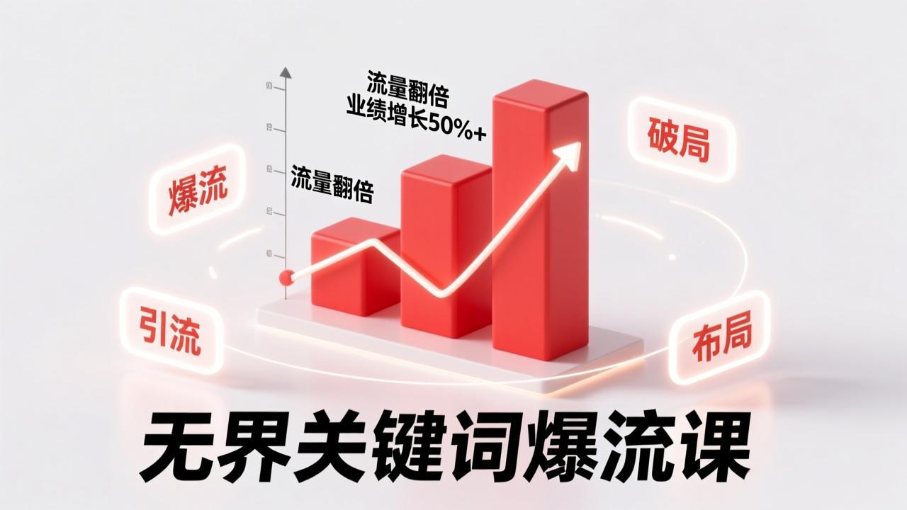 <span style='color:#ff0000'>无界关键词爆流课，破局布局逻辑、阶段精准引流，实现流量翻倍，店铺业绩增长</span>