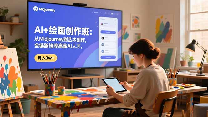 <span style='color:#001aff'>AI+绘画创作班：从Midjourney到艺术创作，全链路培养高薪AI人才，月入</span>