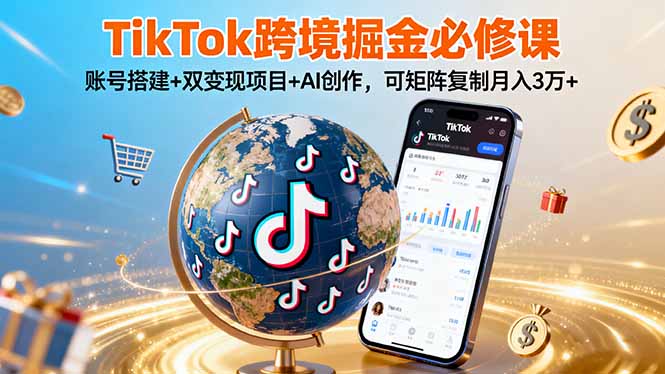 <span style='color:#001aff'>TikTo跨境掘金必修课,账号搭建+双变现项目+AI创作,可矩阵复制月入3万</span>