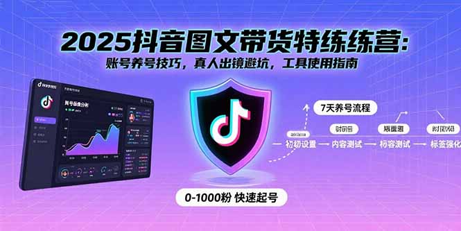 <span style='color:#bd7800'>2025抖音图文带货特练营：账号养号技巧，真人出镜避坑，工具使用指南</span>