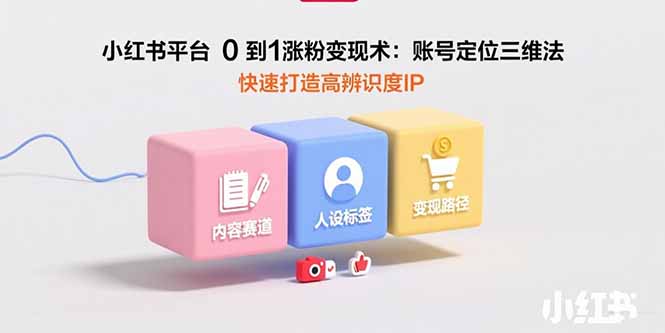 <span style='color:#a100e0'>小红书平台0到1涨粉变现术：账号定位三维法，快速打造高辨识度</span>