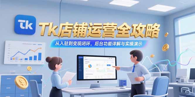 <span style='color:#a100e0'>Tk店铺运营全攻略,从入驻到变现闭环,后台功能详解与实操演示</span>