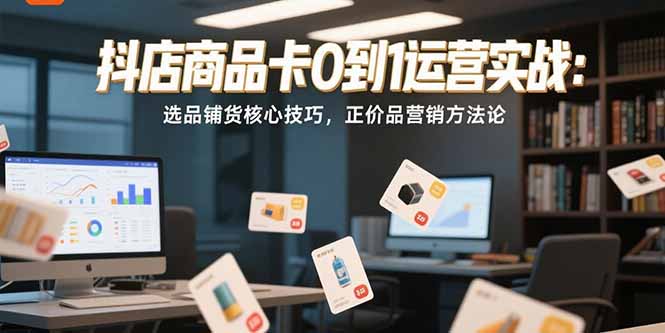 <span style='color:#a100e0'>抖店商品卡0到1运营实战：选品铺货核心技巧，正价品营销方法论</span>