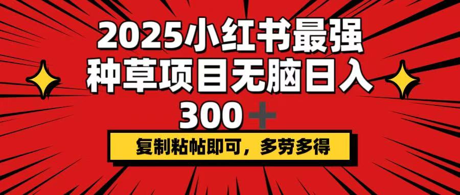 <span style='color:#bd7800'>2025小红书最强种草项目,无脑日入300+,复制粘帖即可,多劳多得</span>