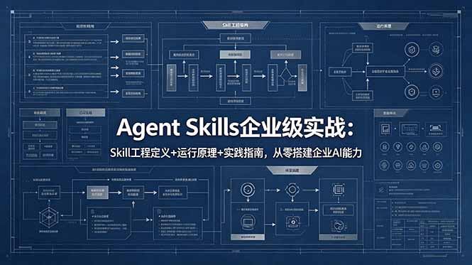 <span style='color:#001aff'>Agent Skills企业级实战:Skill工程定义+运行原理+实践指南,从零搭建企业AI能力</span>