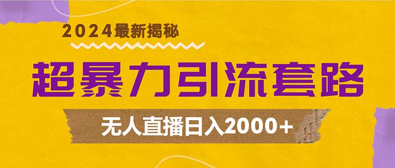 <span style='color:#bd7800'>超暴力引流套路,无人直播日入</span>