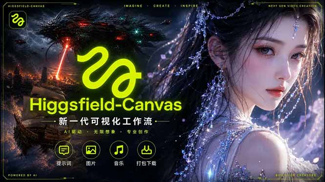 <span style='color:#bd7800'>Higgsfield Canvas AI视频制作详解,节点式工作流搭建,重构新式视频创作完整教程</span>