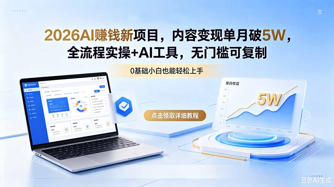 <span style='color:#ff0000'>2026AI赚钱新项目，内容变现单月破5W，全流程实操+AI工具，无门槛可复制</span>