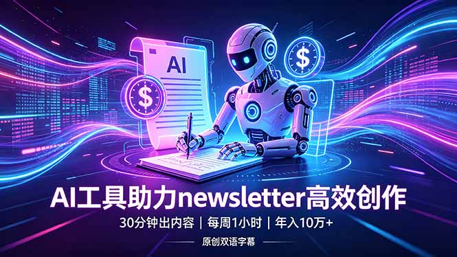 <span style='color:#078a00'>做newsletter怕费时间?AI工具帮你30分钟出内容,每周1小时,【原创双语字幕</span>