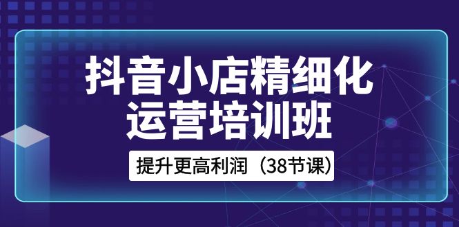 <span style='color:#078a00'>抖音小店-精细化运营培训班，提升更高利润（38节课</span>