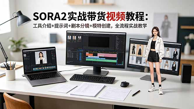 <span style='color:#ff0000'>SORA2实战带货视频教程:工具介绍+提示词+剧本分镜+模特创建,全流程实战教学</span>