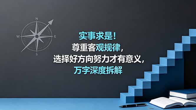 <span style='color:#ff0000'>付费文章：实事求是！尊重客观规律，选择好方向努力才有意义，万字深度拆解</span>