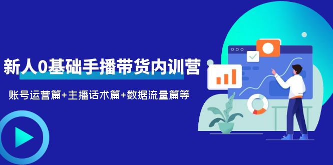 (6082期)2023新人0基础手播带货内训营:账号运营篇+主播话术篇+数据流量篇等