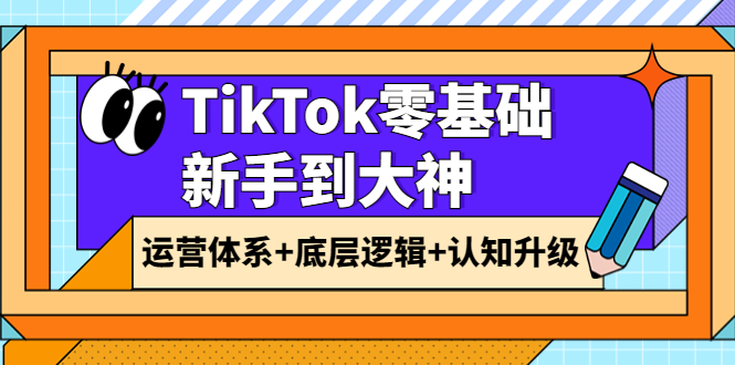 (3680期)TikTok零基础新手到大神:运营体系+底层逻辑+认知升级(9节系列课)
