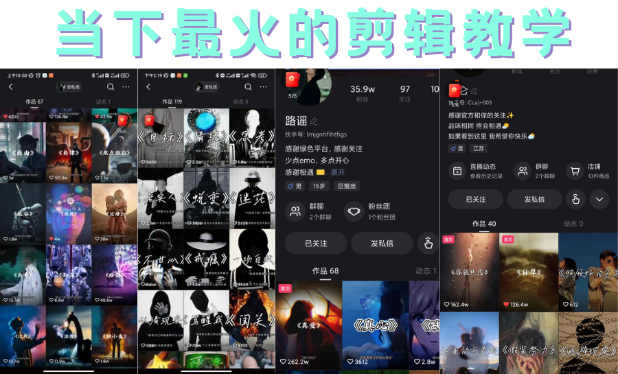 (2724期)短时视频朦胧诗文案号制作教程,实操7天涨粉20W+小白20分钟看完直接上手