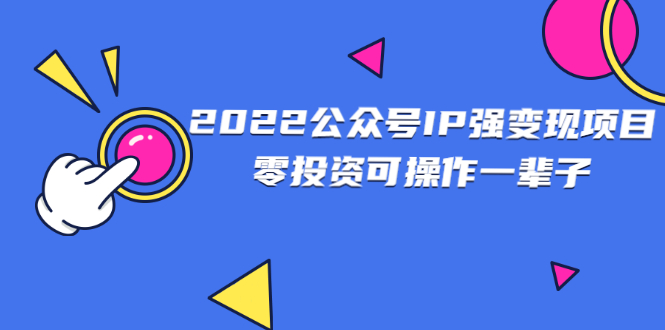 (2460期)2022公众号IP强变现项目,零投资可操作一辈子